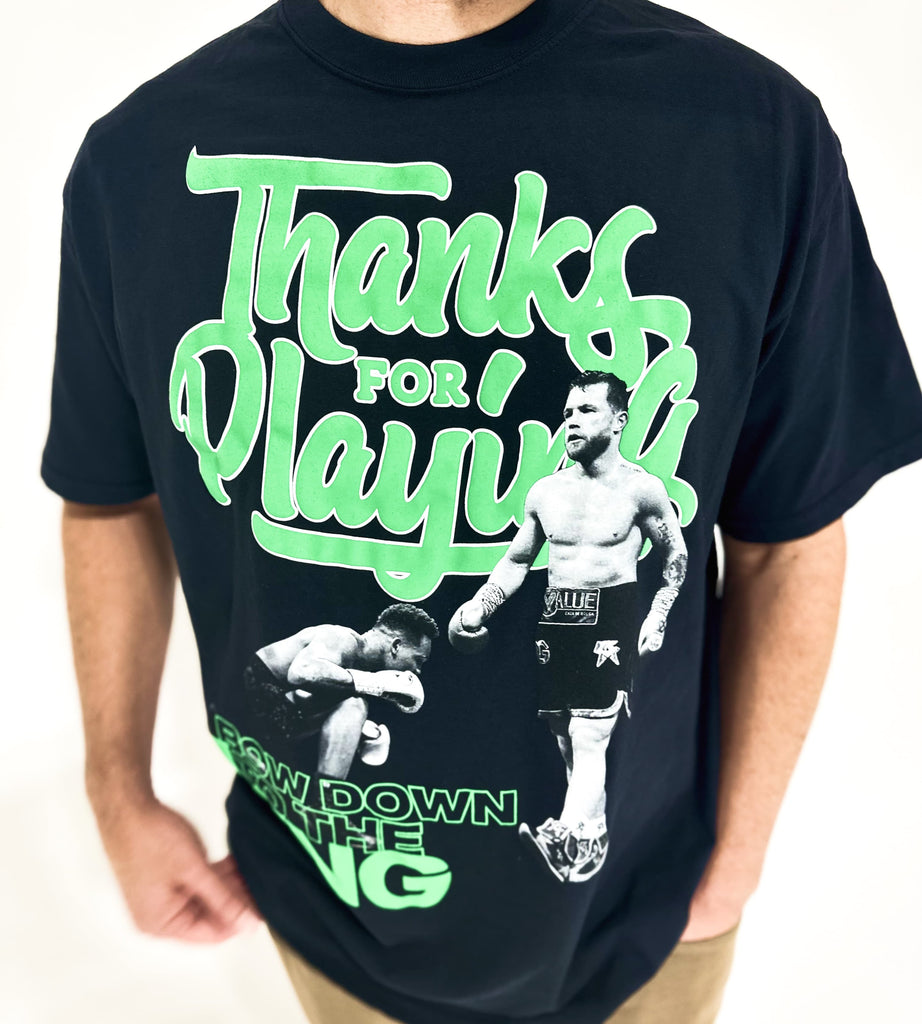 The front side of the Bow Down to the King tee.